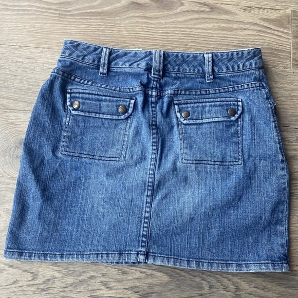 Jean Skirt Liz Claiborne Petite Size 10 Denim Skirt W/Pockets Front and Back - Picture 5 of 13